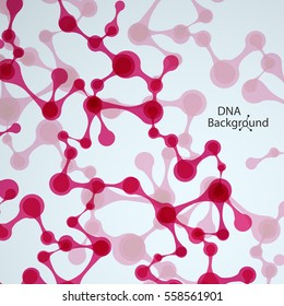 Abstract DNA background. Vector illustration. Beautiful structure of the spiral molecule