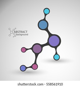 Abstract DNA background. Vector illustration. Beautiful structure of the spiral molecule
