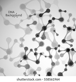 Abstract DNA background. Vector illustration. Beautiful structure of the spiral molecule