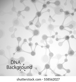 Abstract DNA background. Vector illustration. Beautiful structure of the spiral molecule