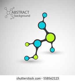 Abstract DNA background. Vector illustration. Beautiful structure of the spiral molecule