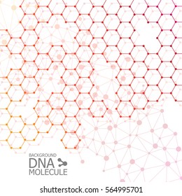 Abstract DNA background. Vector illustration. Beautiful structure of the spiral molecule