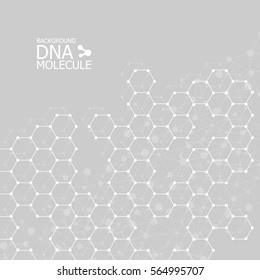 Abstract DNA background. Vector illustration. Beautiful structure of the spiral molecule