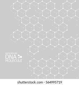 Abstract DNA background. Vector illustration. Beautiful structure of the spiral molecule