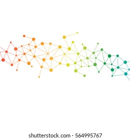 Abstract DNA background. Vector illustration. Beautiful structure of the spiral molecule