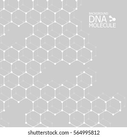 Abstract DNA background. Vector illustration. Beautiful structure of the spiral molecule