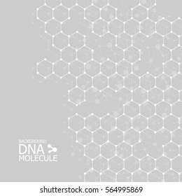 Abstract DNA background. Vector illustration. Beautiful structure of the spiral molecule