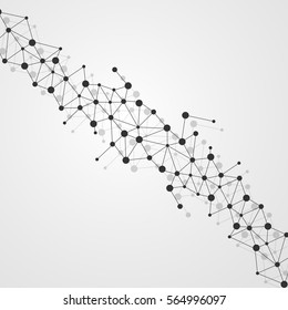 Abstract DNA background. Vector illustration. Beautiful structure of the spiral molecule