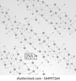 Abstract DNA background. Vector illustration. Beautiful structure of the spiral molecule