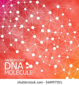 Abstract DNA background. Vector illustration. Beautiful structure of the spiral molecule