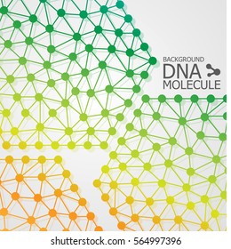 Abstract DNA background. Vector illustration. Beautiful structure of the spiral molecule