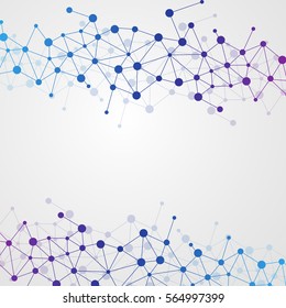 Abstract DNA background. Vector illustration. Beautiful structure of the spiral molecule