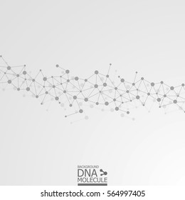 Abstract DNA background. Vector illustration. Beautiful structure of the spiral molecule