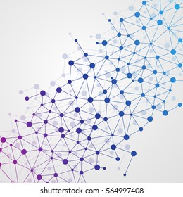 Abstract DNA background. Vector illustration. Beautiful structure of the spiral molecule