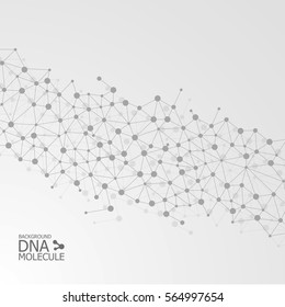 Abstract DNA background. Vector illustration. Beautiful structure of the spiral molecule