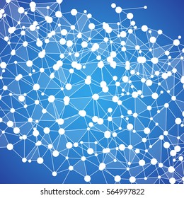 Abstract DNA background. Vector illustration. Beautiful structure of the spiral molecule