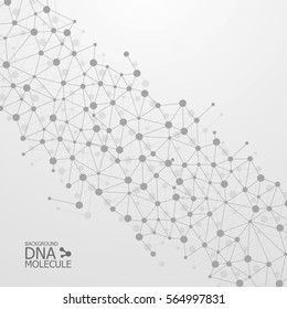 Abstract DNA background. Vector illustration. Beautiful structure of the spiral molecule