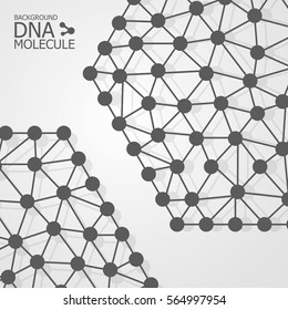 Abstract DNA background. Vector illustration. Beautiful structure of the spiral molecule