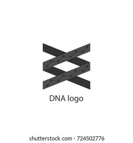Abstract DNA background. Vector illustration. Beautiful structure of the spiral molecule