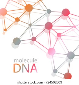 Abstract DNA background. Vector illustration. Beautiful structure of the spiral molecule