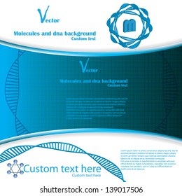 Abstract DNA blue background