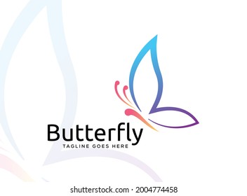 Abstract DNA Butterfly Logo Template Vector icon design