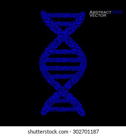 Abstract DNA. Colorful molecular structure. Vector illustration. Eps 10 