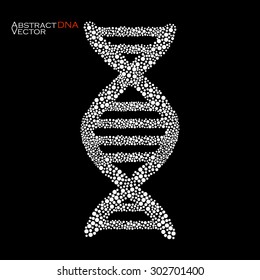 Abstract DNA. Colorful molecular structure. Vector illustration. Eps 10 