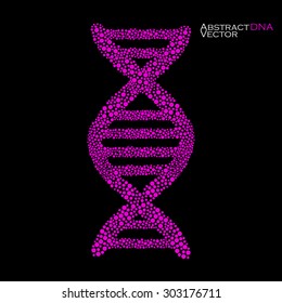 Abstract DNA. Colorful molecular structure. Vector illustration. Eps 10 