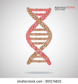 Abstract DNA. Colorful molecular structure. Vector illustration. Eps 10 