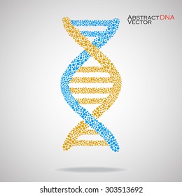 Abstract DNA. Colorful molecular structure. Vector illustration. Eps 10 
