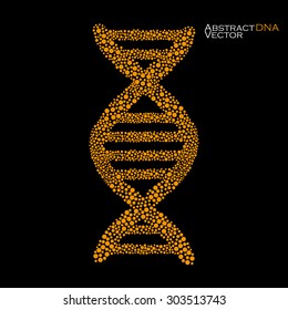 Abstract DNA. Colorful molecular structure. Vector illustration. Eps 10 