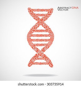 Abstract DNA. Colorful molecular structure. Vector illustration. Eps 10 
