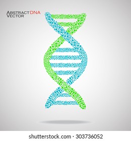 Abstract DNA. Colorful molecular structure. Vector illustration. Eps 10 