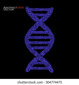 Abstract DNA. Colorful molecular structure. Vector illustration. Eps 10 