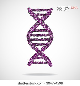 Abstract DNA. Colorful molecular structure. Vector illustration. Eps 10 