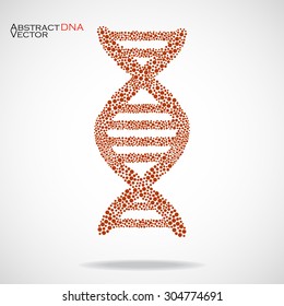 Abstract DNA. Colorful molecular structure. Vector illustration. Eps 10 