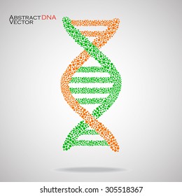 Abstract DNA. Colorful molecular structure. Vector illustration. Eps 10 