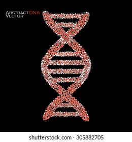 Abstract DNA. Colorful molecular structure. Vector illustration. Eps 10 