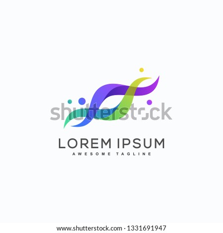 Abstract DNA Concept illustration vector Design template. Suitable for Creative Industry, Multimedia, entertainment, Educations, Shop, and any related business