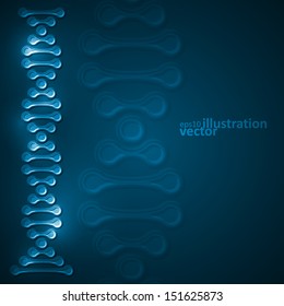 Abstract DNA, futuristic molecule, cell illustration eps10.