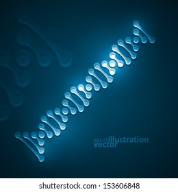Abstract DNA, futuristic molecule, cell illustration eps10.