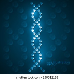 Abstract DNA, futuristic molecule, cell illustration eps10.