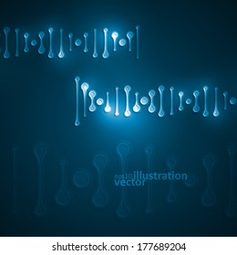 Abstract DNA, futuristic molecule, cell illustration eps10.