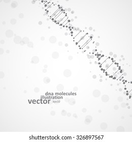 Abstract DNA, futuristic molecule, cell illustration eps10