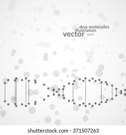 Abstract DNA, futuristic molecule, cell illustration eps10