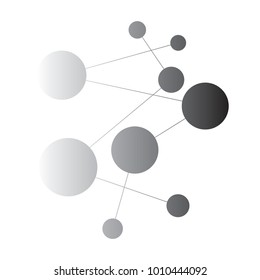 Abstract D.N.A graphic with white background.
