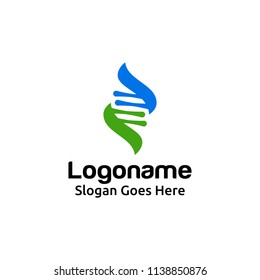 Abstract DNA logo design concept