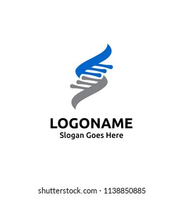 Abstract DNA logo design concept