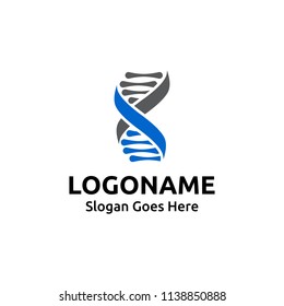 Abstract DNA logo design concept